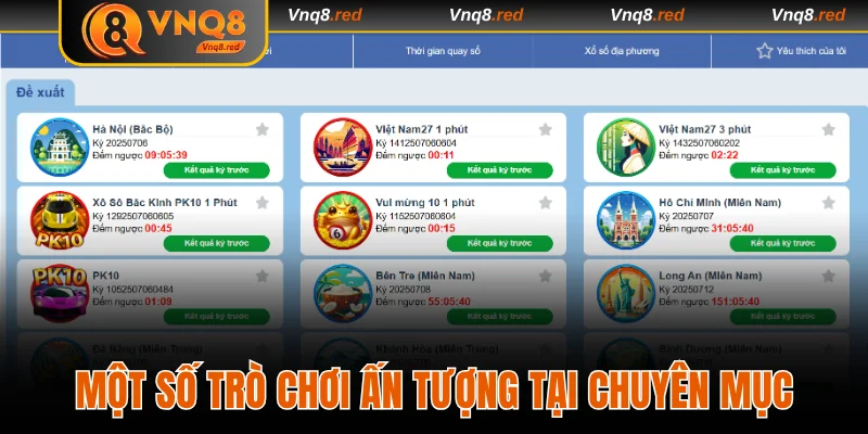 Một số trò chơi ấn tượng tại chuyên mục