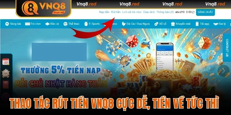 Rút tiền VNQ8